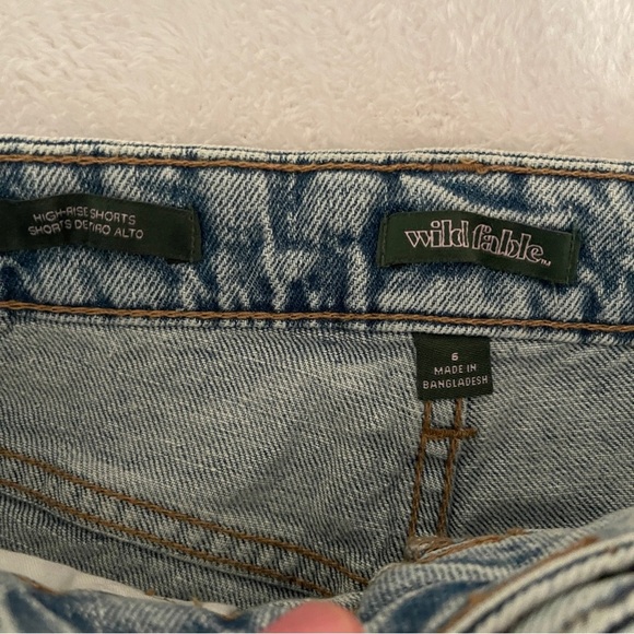 NWT Wild Fable High Rise Easy Rigid Cut Off Distressed Jean Shorts Women's 6 - Picture 8 of 11